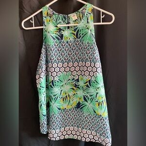 Old Navy Navy, Mint & Yellow Tropical Print Dress